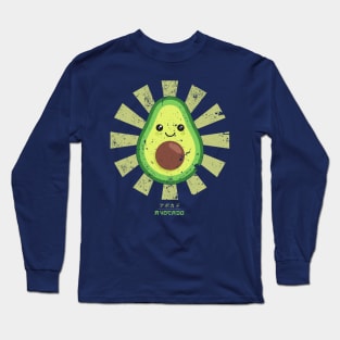 Avocado Retro Japanese Long Sleeve T-Shirt